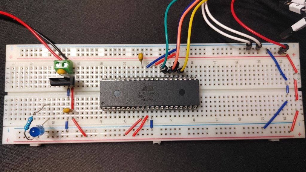 Implementation of the project on a breadboard